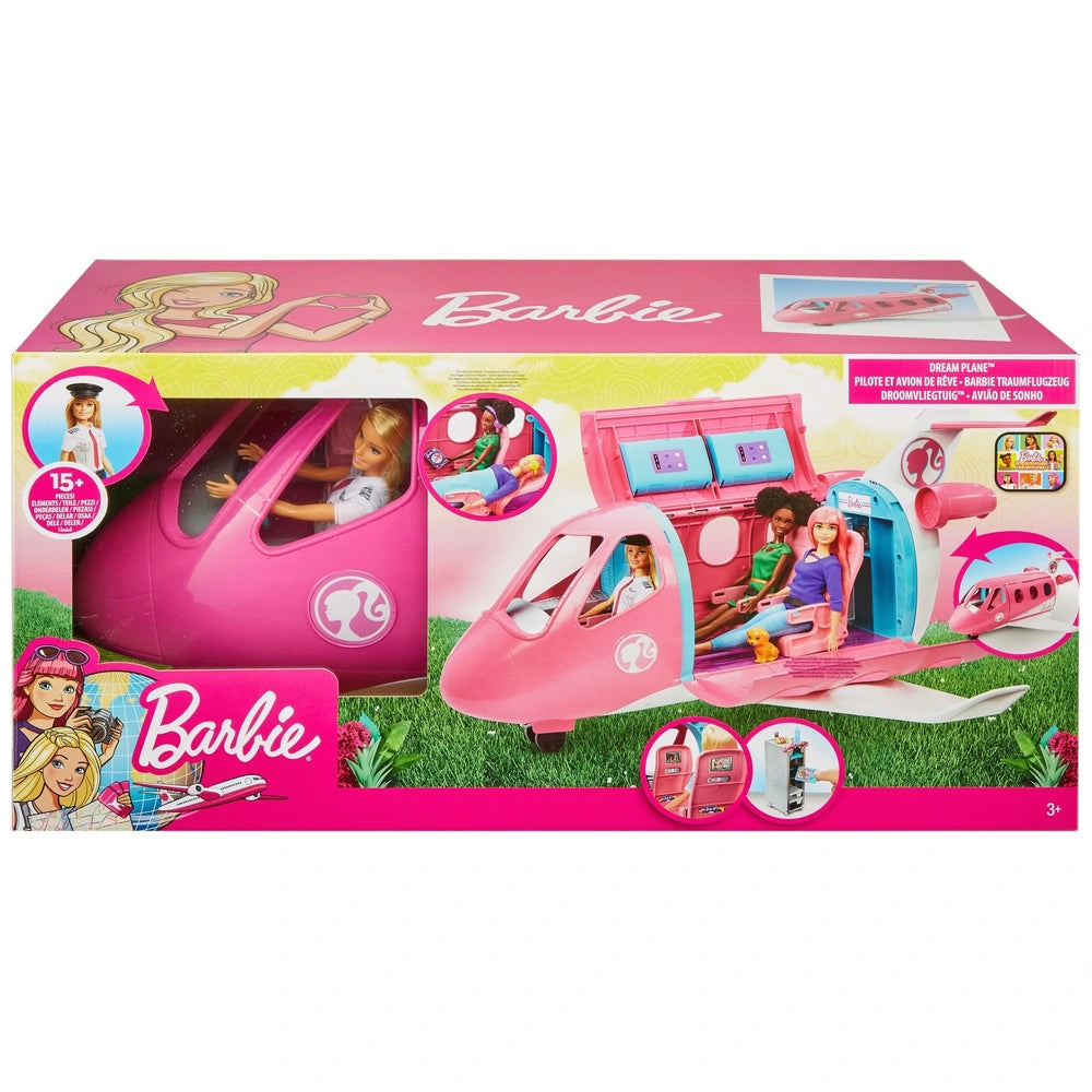 Barbie Dream Plane with Pilot Doll Playset
