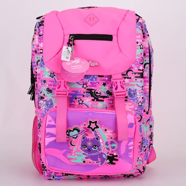 Smiggle Cat-Themed Foldover Backpack – 16 Inches