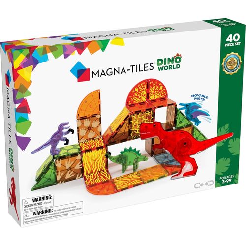 Magna Tiles Dino World 40-Piece Magnetic Construction Set