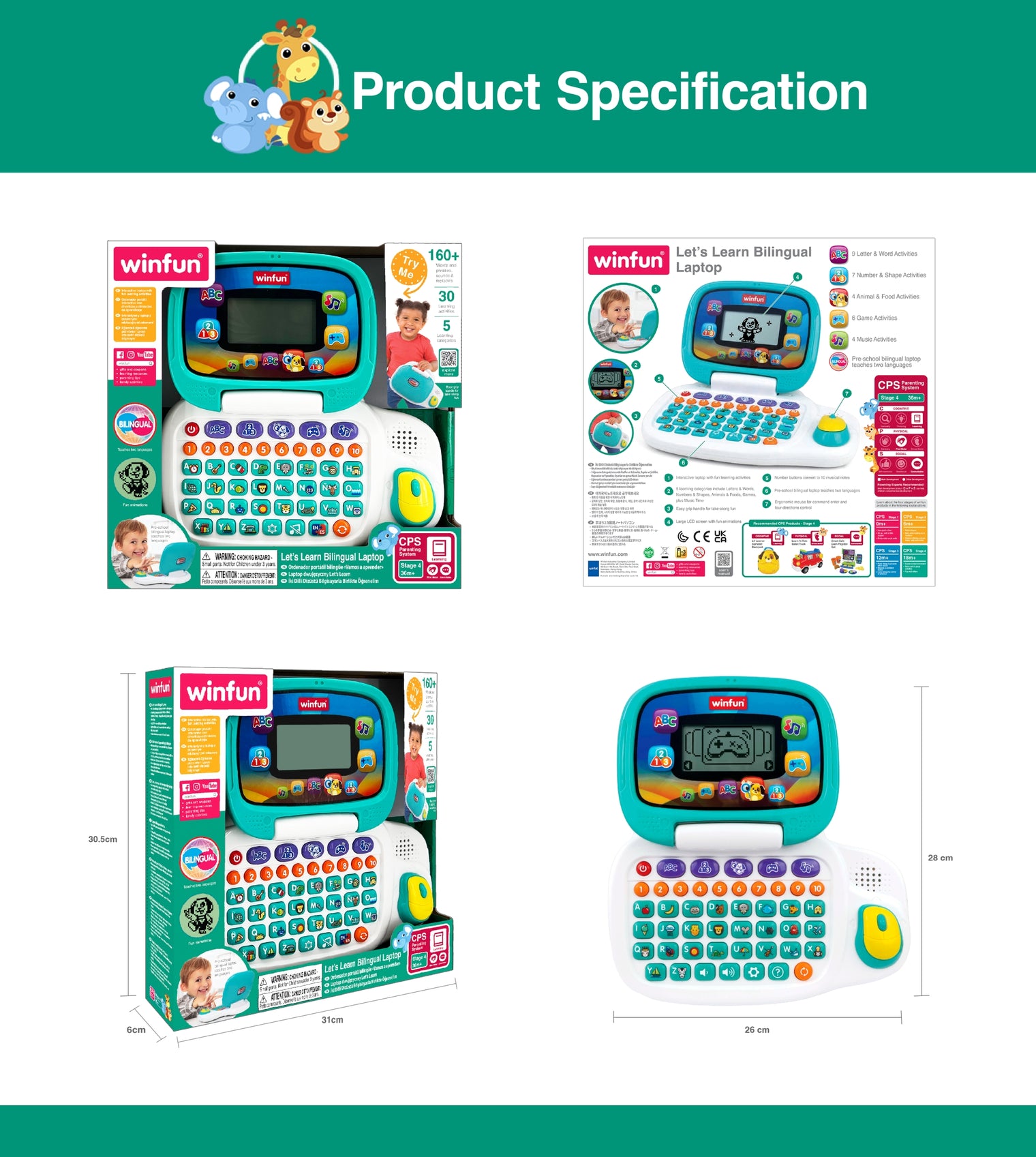 Let's Learn Bilingual Laptop