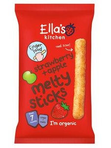 Ella's Kitchen Strawberry + Apple Melty Sticks From 7 Months - 16g