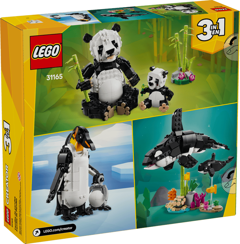 LEGO 3-in-1 Wildlife: Panda Family 31165 - 626 Parts