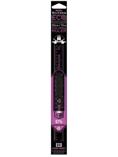 Helix Oxford Eco Folding Ruler - 30cm