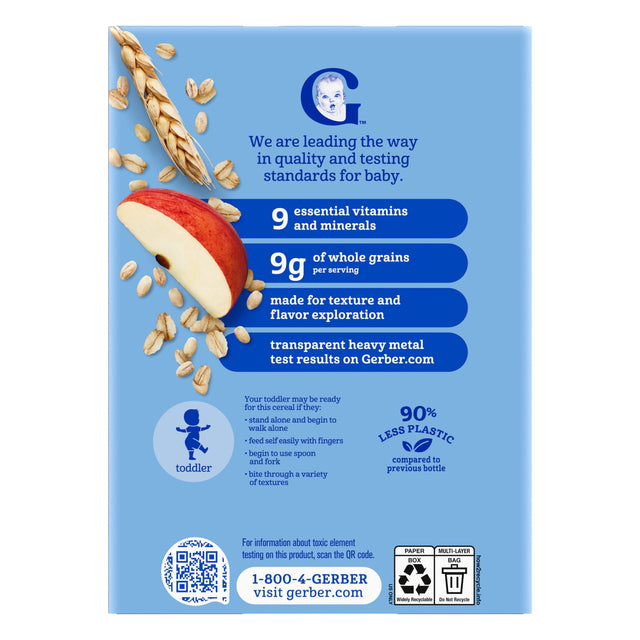 Gerber Multigrain & Fruit - Apple Multigrain Cereal 8 oz(227g) - 12Months+