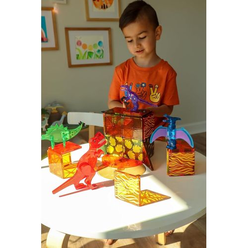 Magna Tiles Dino World 40-Piece Magnetic Construction Set