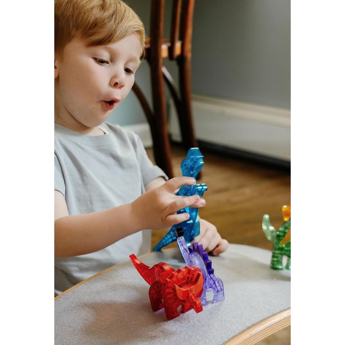 Magna Tiles Dinos 5-Piece Magnetic Construction Set