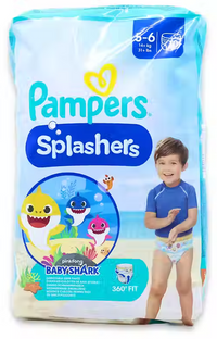 Pampers® Splashers Baby Shark™ Size 5-6: 14+kg, Swim Nappies, 10-Pack