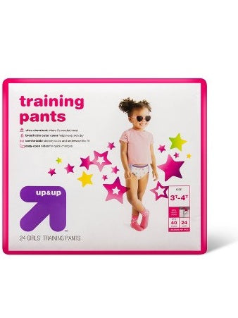 Up & Up Girls' Training Pants Jumbo Pack(3T-4T) - 24pcs