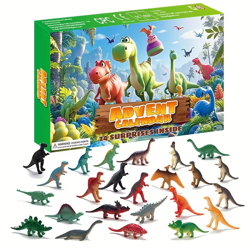 24 Dinosaur Christmas/Advent Calendar, 24 Styles Countdown