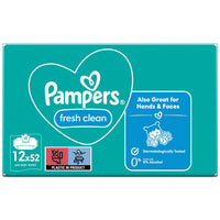 Pampers Fresh & Clean Wipes 12x52 - 624 Pcs