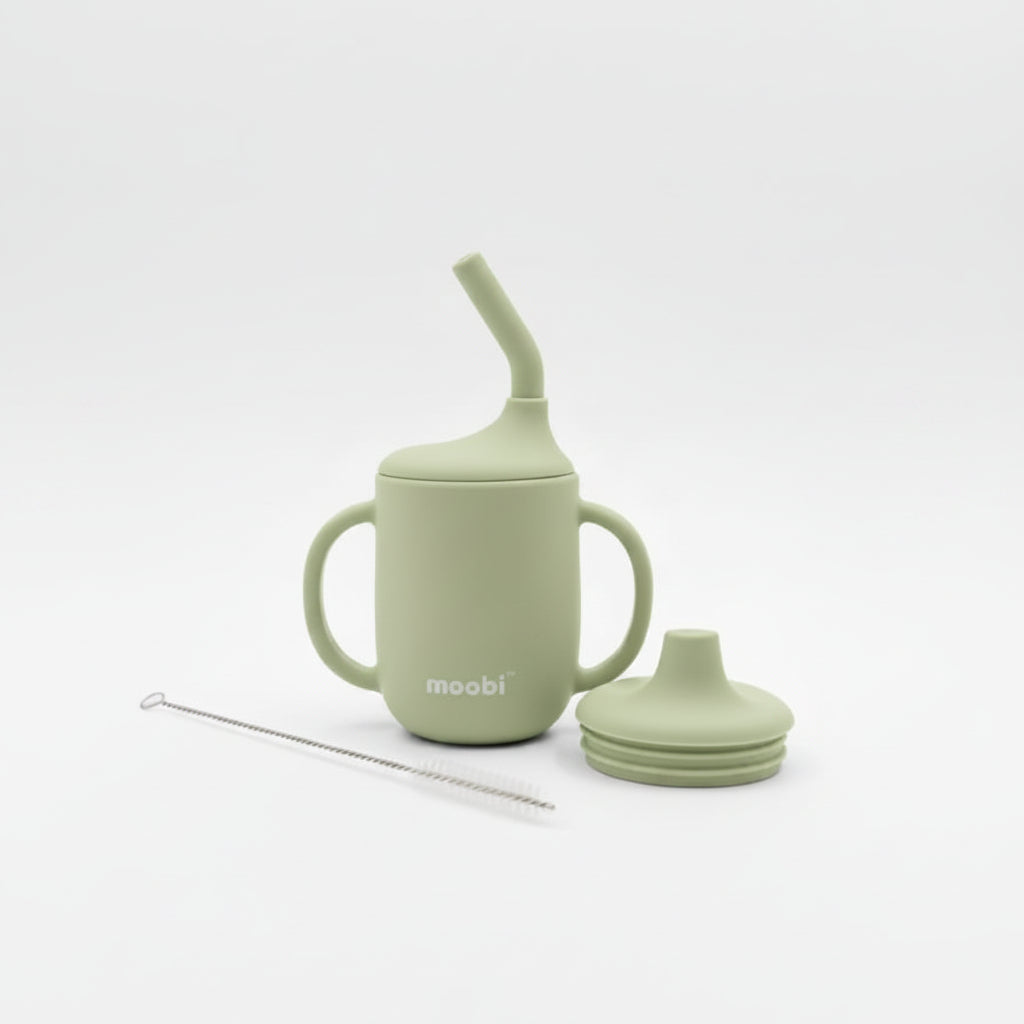 Moobi Deluxe Silicone 3-in-1 Straw and Sippy Cup - 180ml