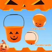 Smiling Halloween Pumpkin Candy Bucket