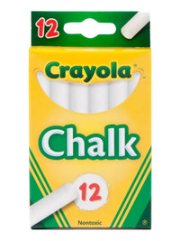 Crayola Anti Dust White Chalk (12 Pack)
