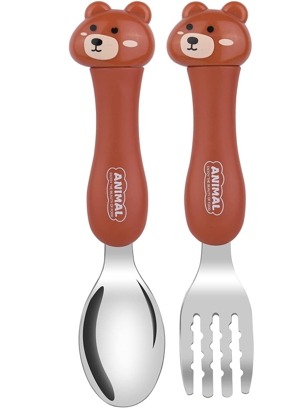 Portable Cartoon Animal Cutlery Set - 2 Pcs