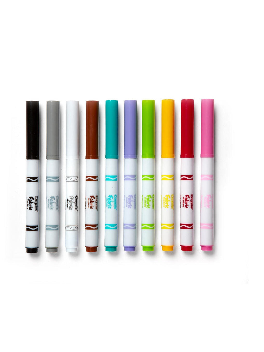 Crayola Fabric Markers, Fine Line, 10 Count