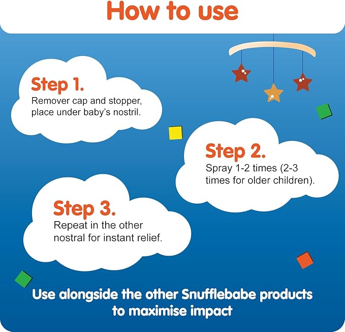 Snufflebabe Nasal Spray Saline Solution - Suitable from Birth (15ml)