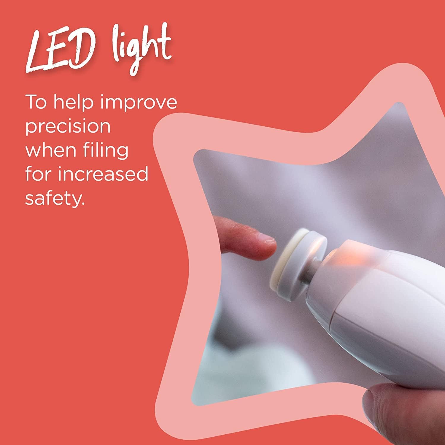 Tommee Tippee Electric Baby Nail File with Six Filing Heads