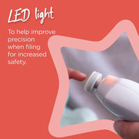Tommee Tippee Electric Baby Nail File with Six Filing Heads