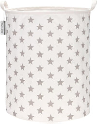 Laundry Hamper & Storage Bins - Grey Stars