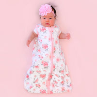 2Pcs Mama Cheetah Baby Sleep Sack (Hearts and Flower) - 6-12Months