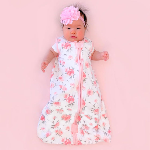 2Pcs Mama Cheetah Baby Sleep Sack (Hearts and Flower) - 6-12Months