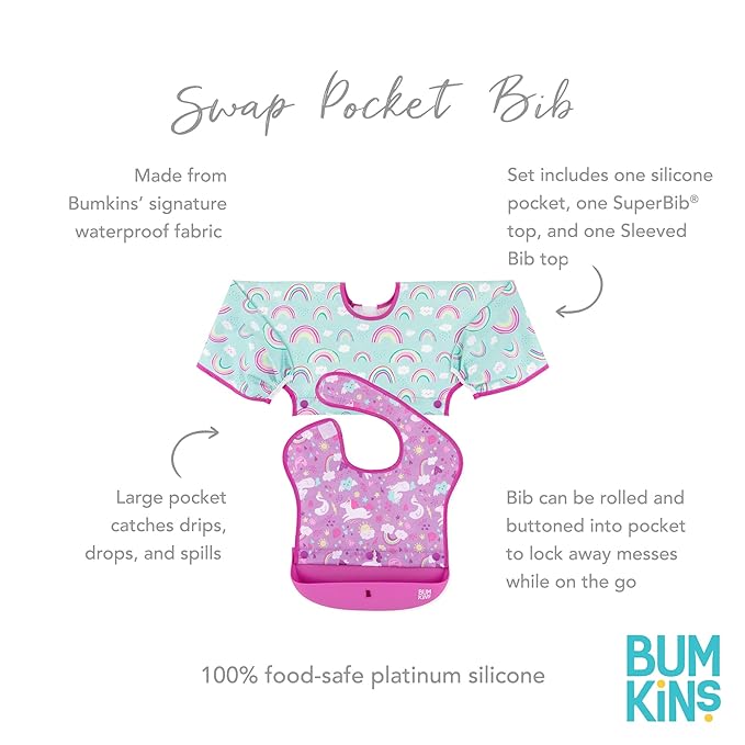 Bumkins Swap Pocket Bibs ( Available in 4 designs)