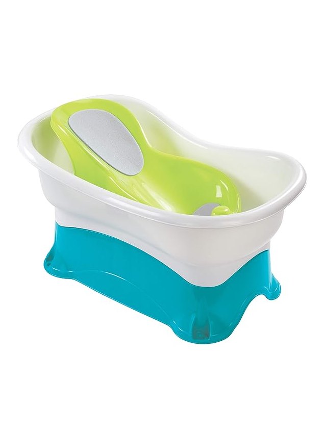 Summer Infant Comfort Height Bath Tub Elevated with Step Stool