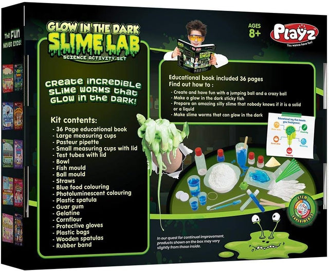Playz Glow in The Dark Slime Lab Science Kit - 19+ Experiments