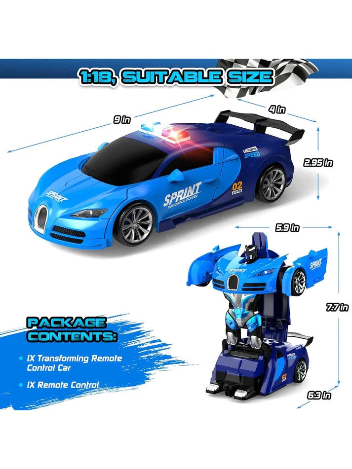 Police Car Morphing Robot