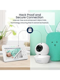 Babysense Video Baby Monitor, 4.3 Inch Split Screen with Two Cameras