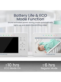 Babysense Video Baby Monitor, 4.3 Inch Split Screen with Two Cameras