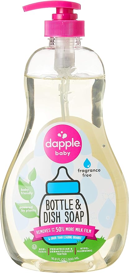 Dapple Baby Bottle & Dish Soap With Spout 500ml (Fragrance Free)
