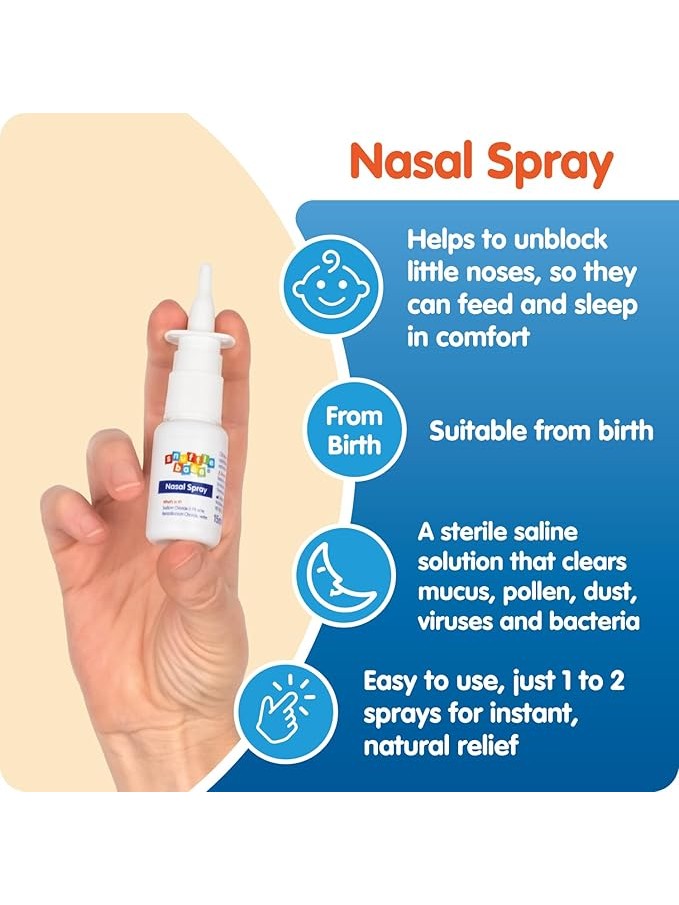 Snufflebabe Nasal Spray Saline Solution - Suitable from Birth (15ml)