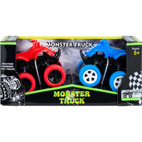 Friction Powered ATV Monster Truck Set - 2 Pieces (available in 2 colors)