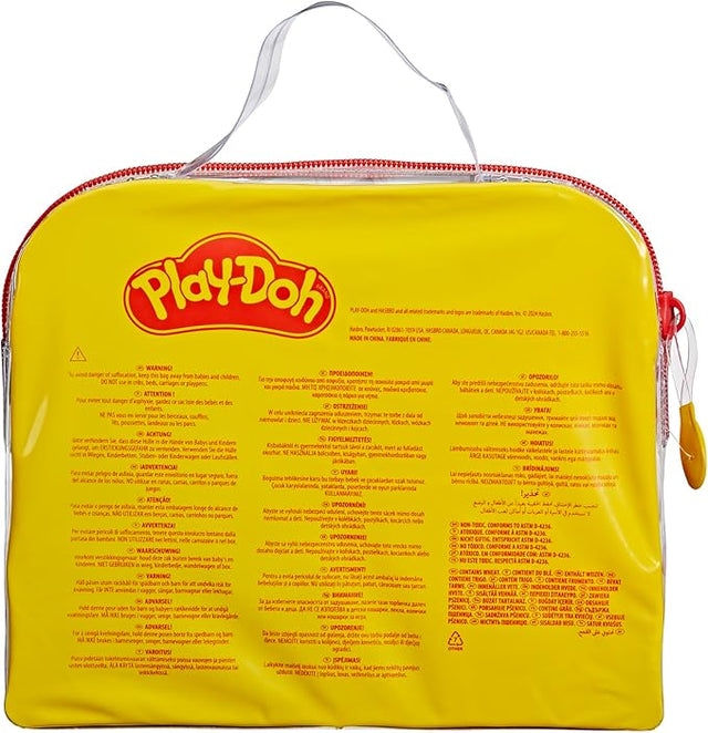 Play-Doh Starter Set, 9 Accessories, 4 Cans with Blue, Green, Red, and Yellow Modeling Compound & Travel