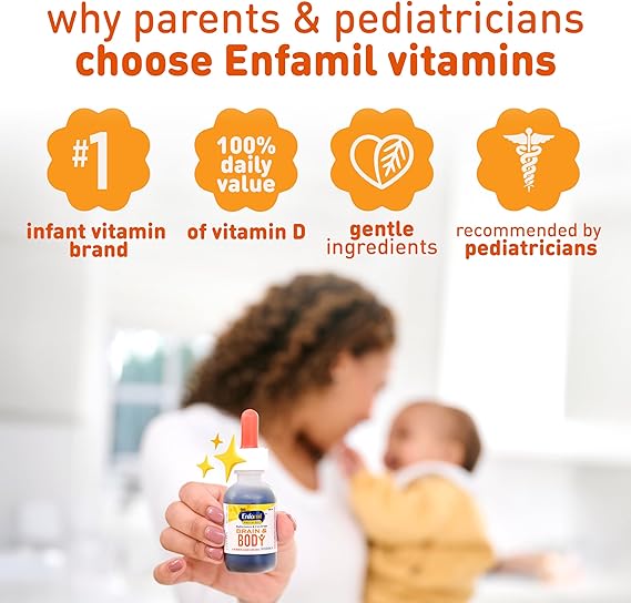 Enfamil Poly-Vi-Sol Brain & Body Multi-Vitamins & Iron Supplement Drops 6-24 Months - 50ml