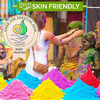 CraftVatika Natural Holi Colour - Organic Holi Colours (Pack of 5-80gms each)