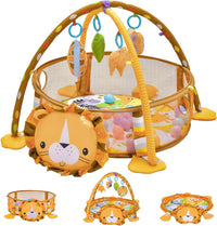 Tiibaby Activity Gym & Ball Pit™ 0m+ - 3 ways to play! - Gold