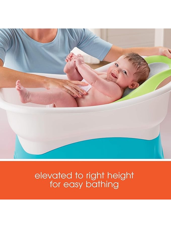 Summer Infant Comfort Height Bath Tub Elevated with Step Stool