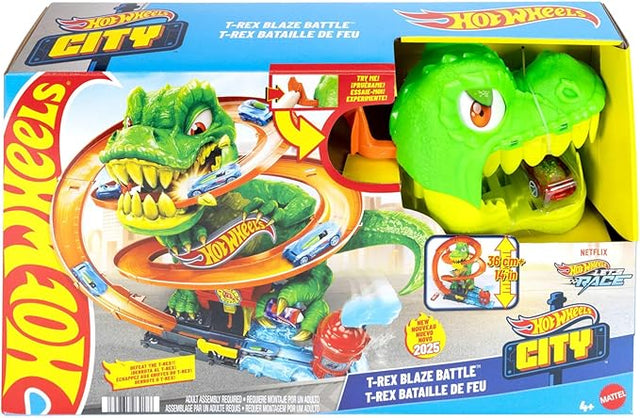 Hot Wheels City T-Rex Blaze Battle Playset