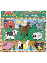 Melissa & Doug Wooden Chunky Puzzle - Farm Animal