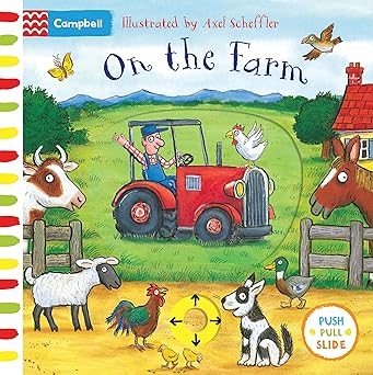 On the Farm: A Push, Pull, Slide Book - Campbell Books (Hardcover)