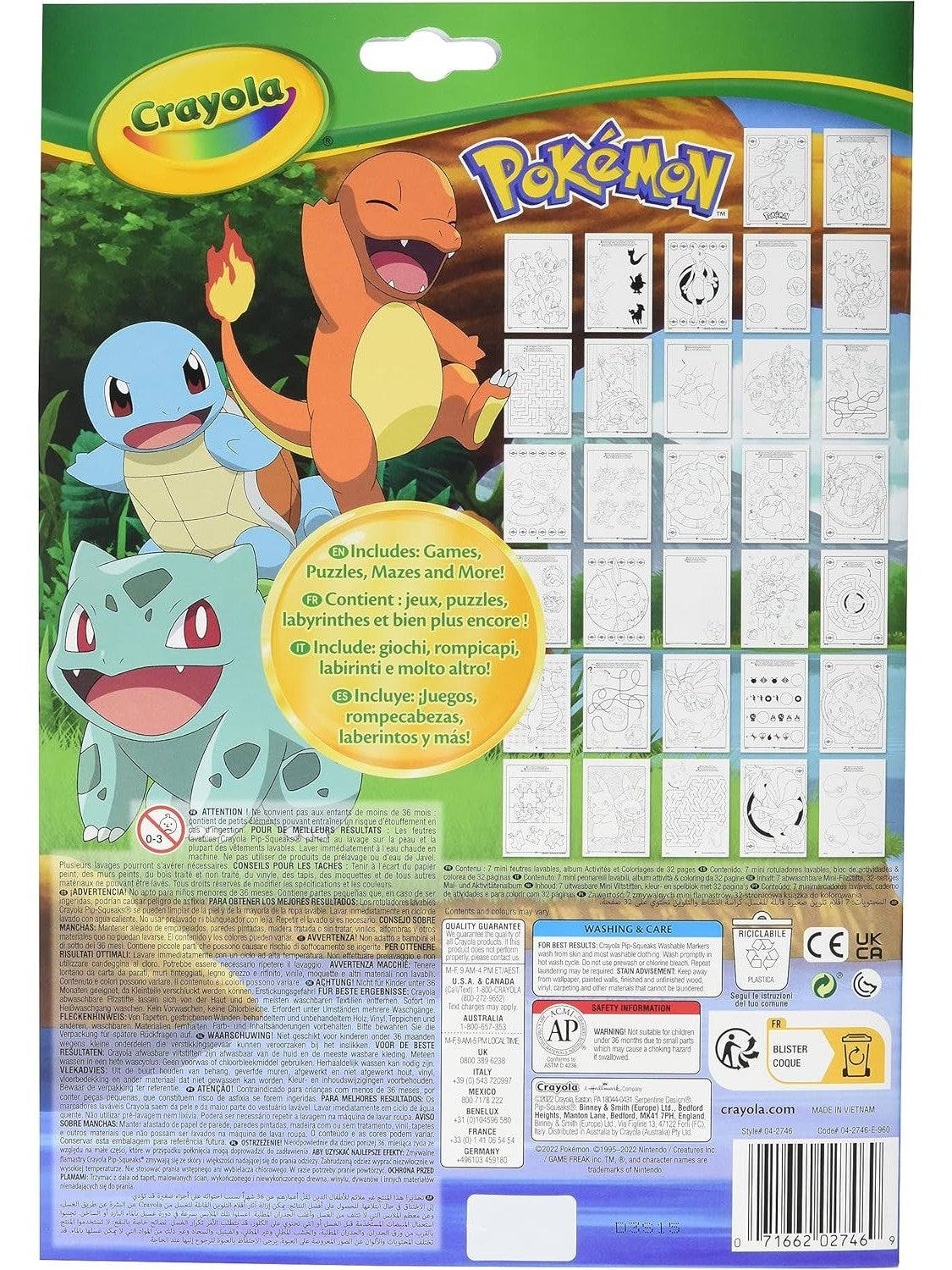 Crayola Colouring & Activity Pad with Markers - Pokemon
