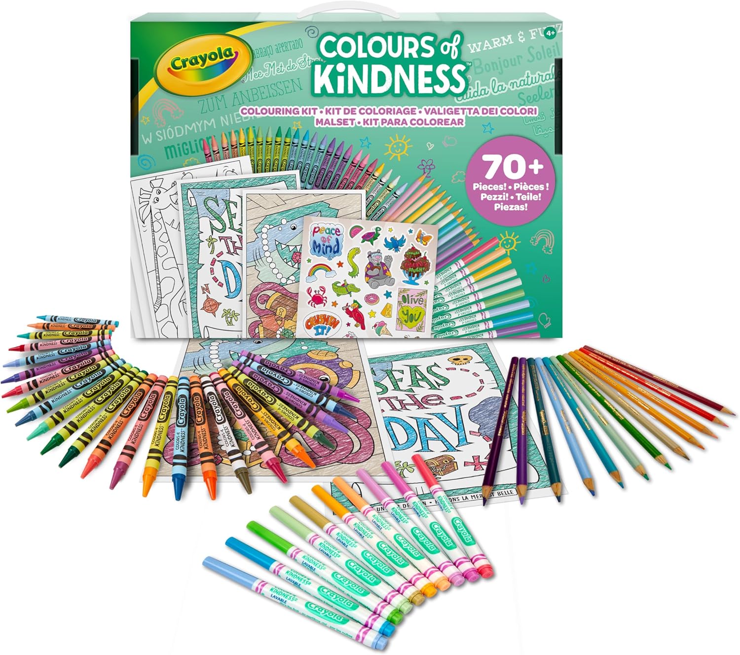 Crayola Colours of Kindness Art Case - 70+ Pieces of Colouring Fun