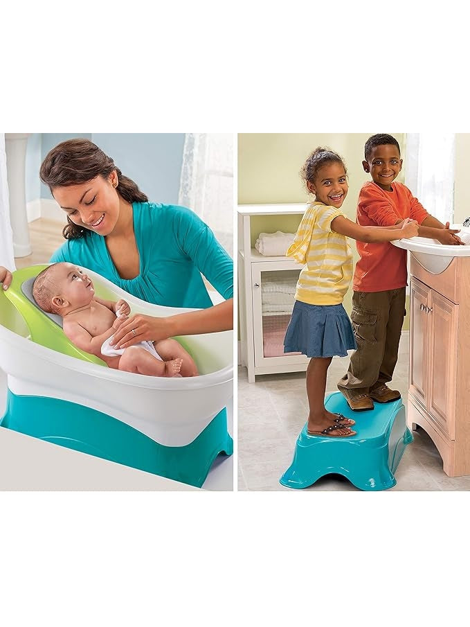Summer Infant Comfort Height Bath Tub Elevated with Step Stool