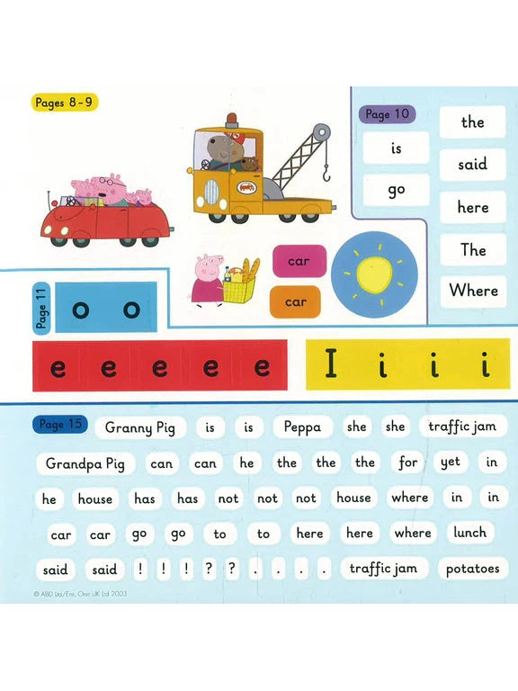First Words with Peppa Level 1: The Traffic Jam Sticker Activity Book (Paperback)