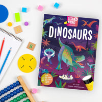 ⁠Dinosaurs (Seek & Find - Searchlight Books) with lift-the-flaps and jaw-tastic facts! - Kit Elliot, Amanda Shufflebotham (Hardcover)