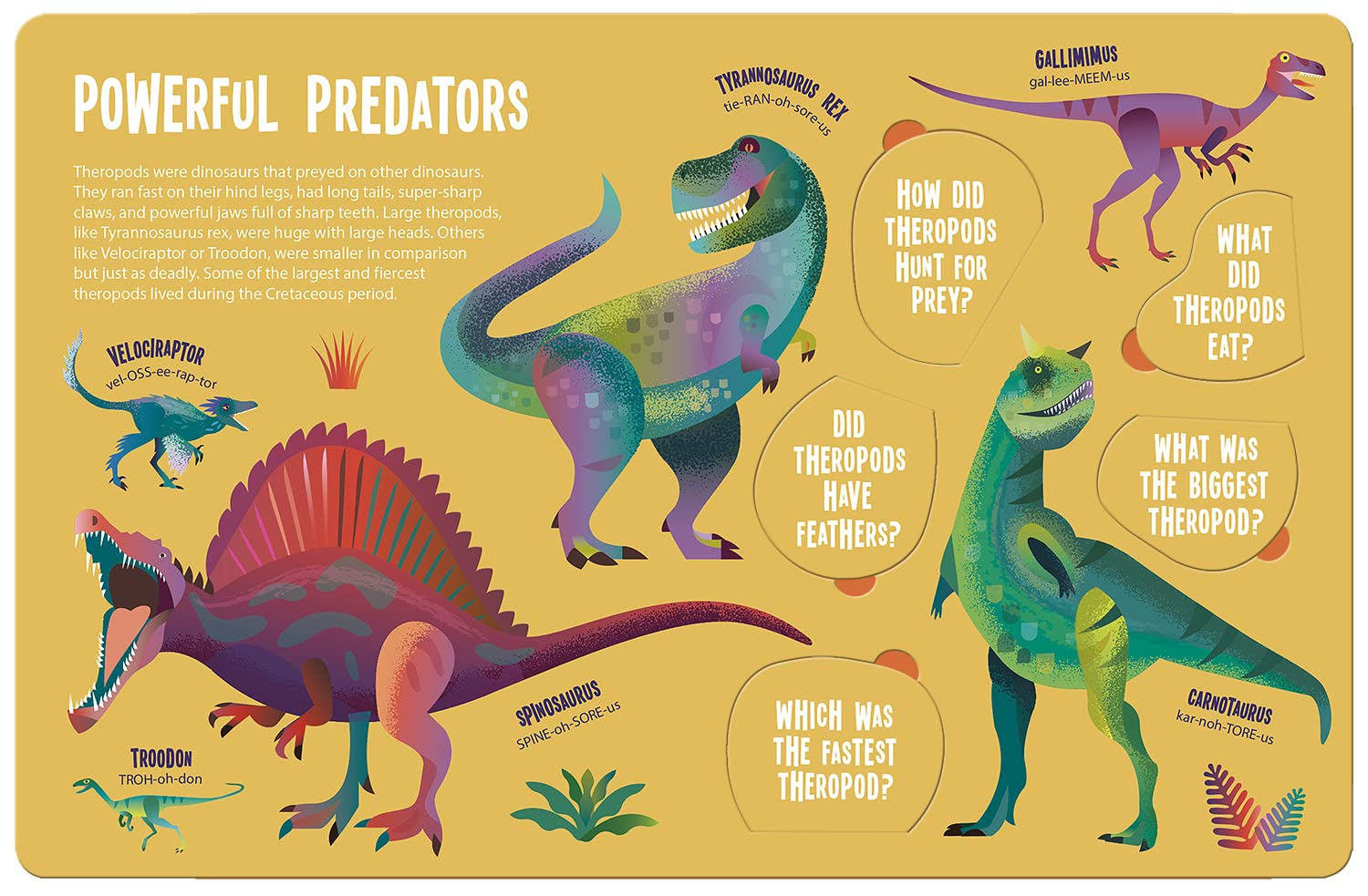 ⁠Dinosaurs (Seek & Find - Searchlight Books) with lift-the-flaps and jaw-tastic facts! - Kit Elliot, Amanda Shufflebotham (Hardcover)