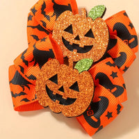 2pcs Halloween Pumpkin Hair Clips for Girls