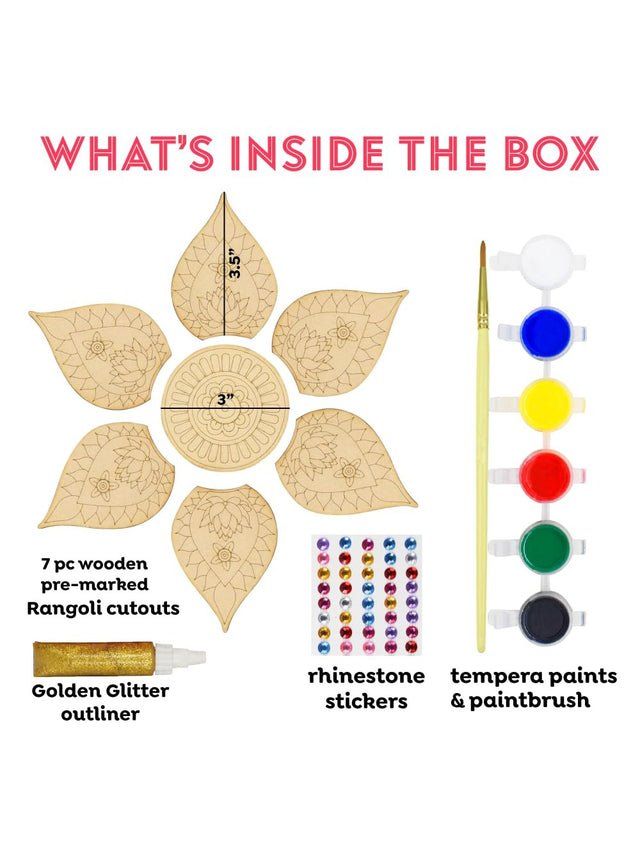 Asian Hobby Crafts DIY Rangoli Painting Kit for Kids & Adults – 6pcs